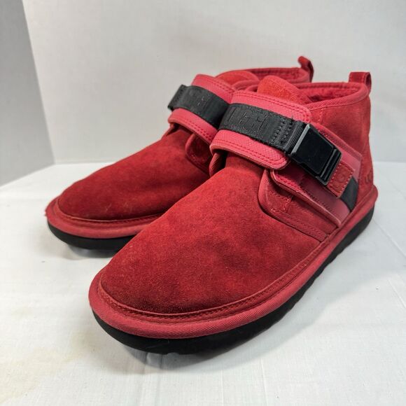 UGG Neumel SnapBack Chukka Boots Men\'s 11 Samba Red Suede Wool Treadlite Comfort main image 9